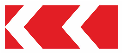 Дорожный знак 1.34.2 Направление поворота - 2 стрелки